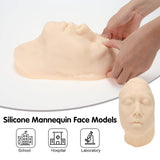 LYOU Injection Training Silicone Human Face Model Life-Size Head and Face Injection Model with Bones Inside